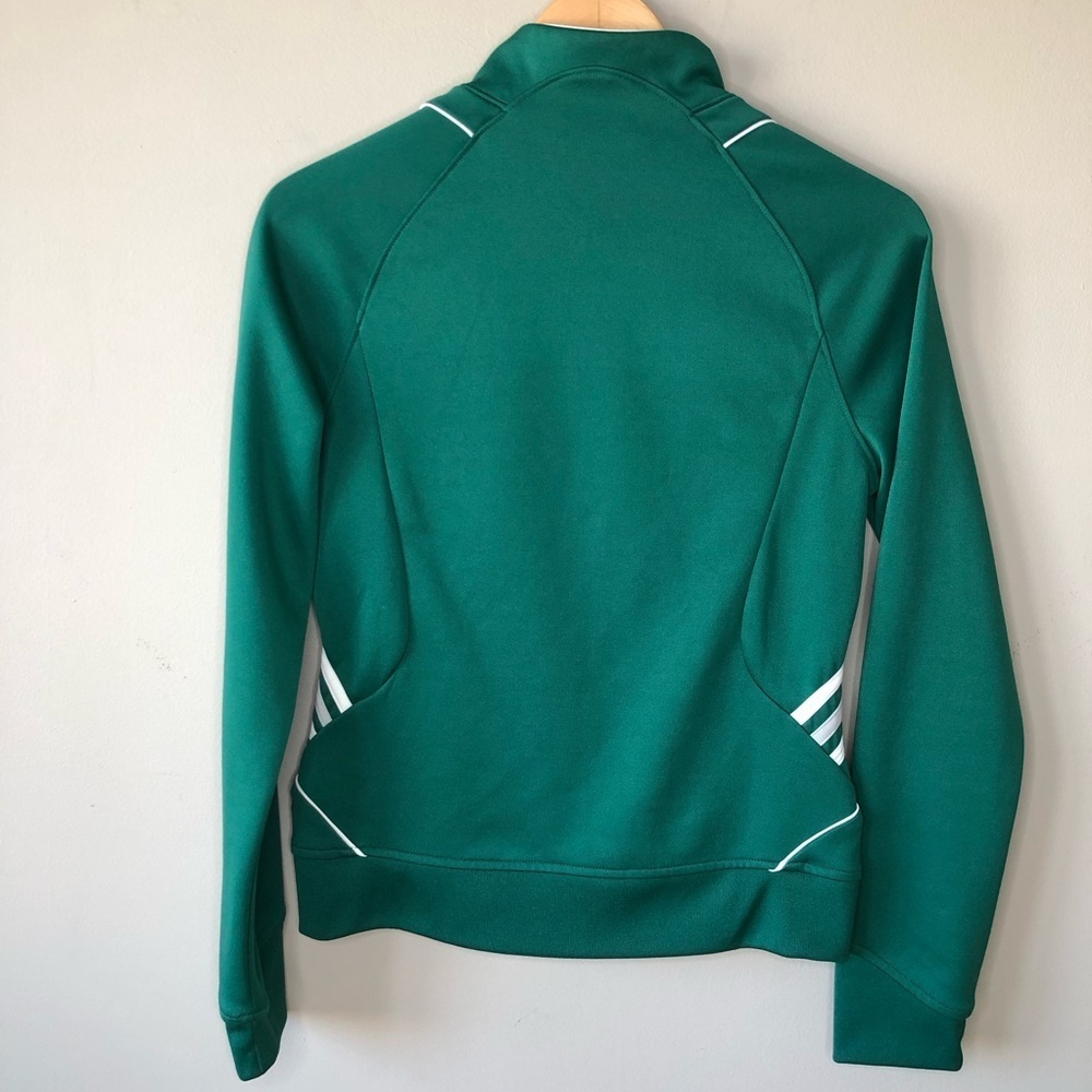Adidas Kelly Green & White varsity jacket S - Picture 2 of 9